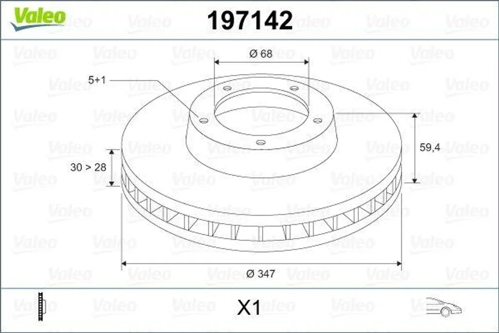 Évitez les vibrations au freinage : Disque VALEO 197142 pour Audi A6 4F