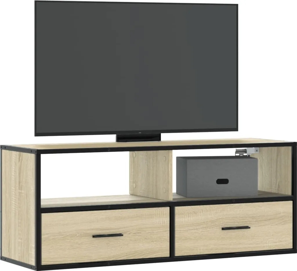 Mobile Porta TV Industrial 100 cm Rovere Sonoma Maison Exclusive