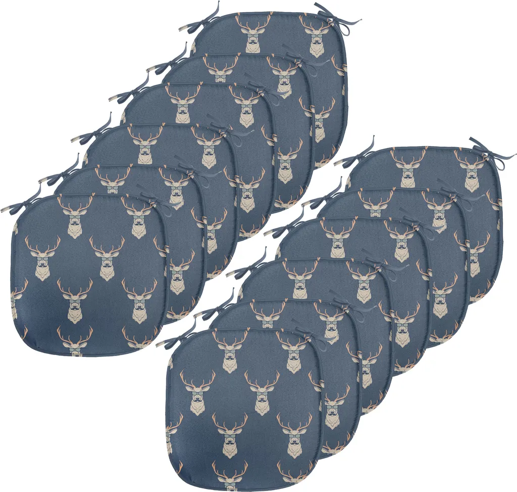 Cuscini Arredo ABAKUHAUS Hirsch 40x40 cm - Design Retrò Blu