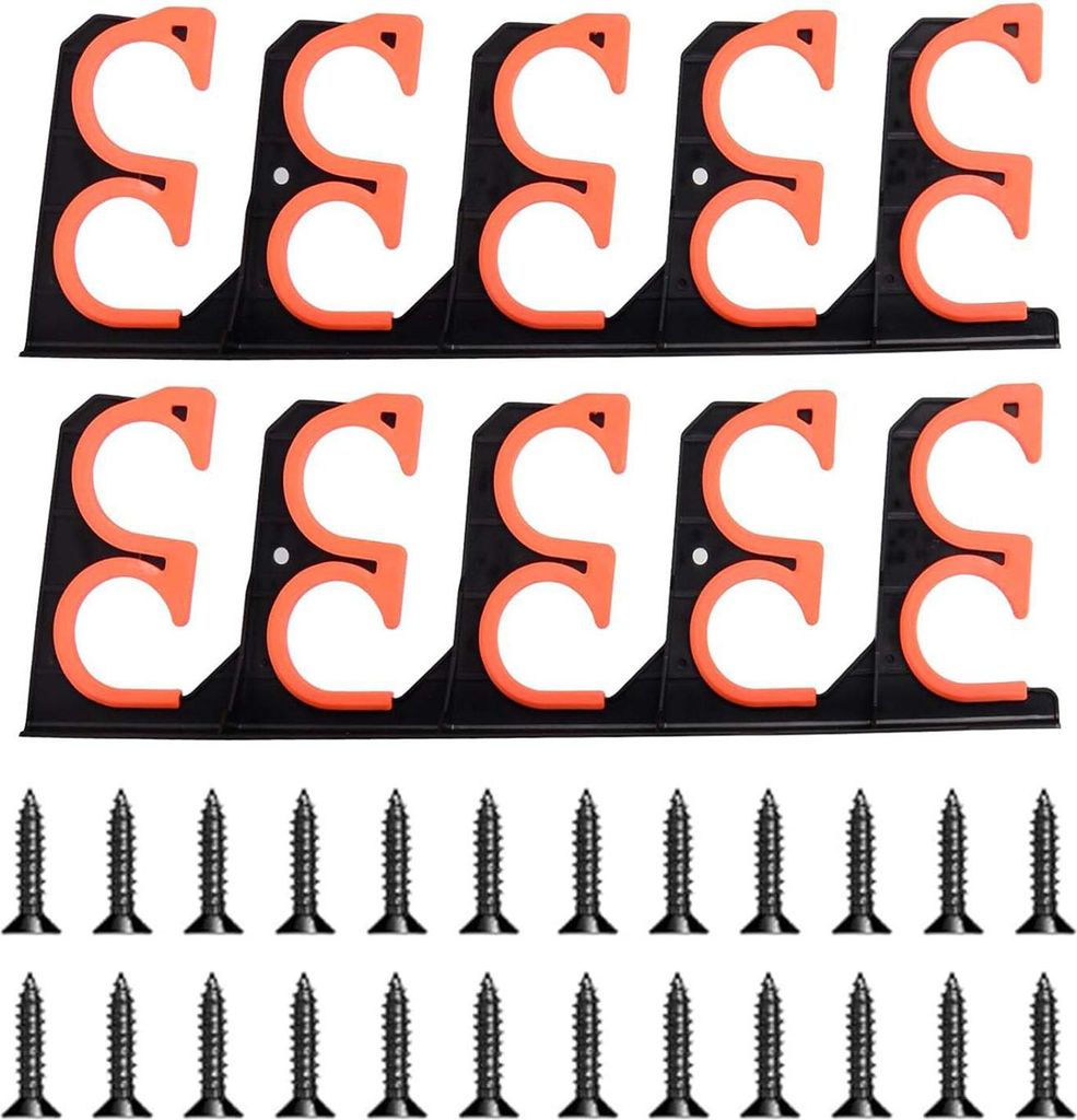 2Pcs Angelrutenhalter Wandmontage Garage Rack Einstellbarer Abstand Klammern Angelausrüstung Organizer