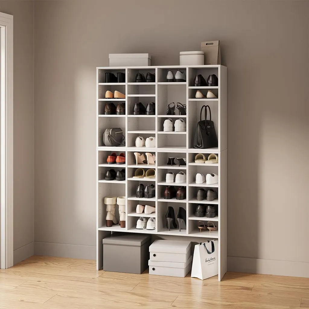 Armoire à chaussures Livinity Liguria Blanc 20 compartiments Model 58729