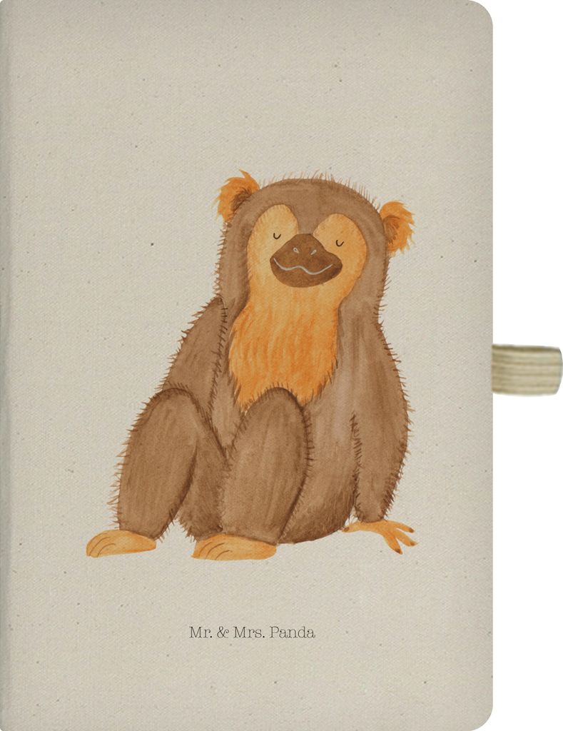 Mr. & Mrs. Panda Journal Affe - Transparent - Geschenk, Liebe, Motivation, Kladde, notizbuch, Skizzenbuch, Afrika, Reisetagebuch, Respekt, Tagebuch...