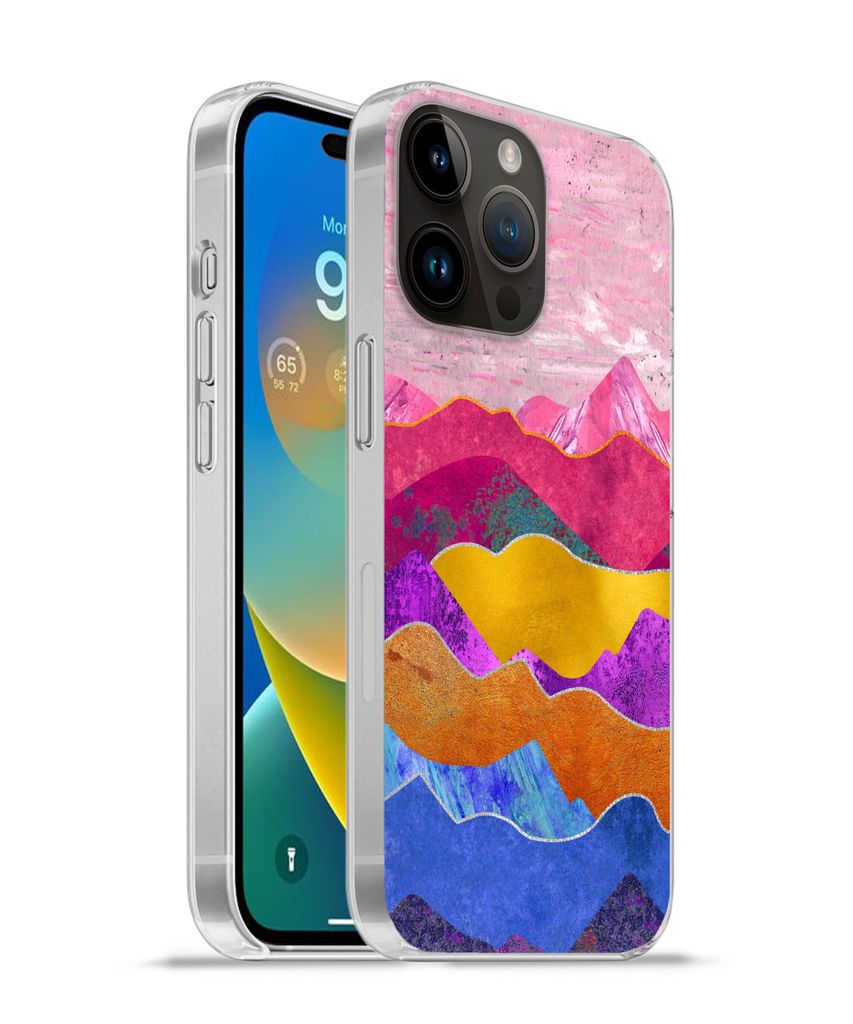 MuchoWow Handyhülle Schutzhülle Hülle für Apple iPhone 14 Pro - Softcase Stolz - Bi - Marmor Silikon Softcase Handy Hülle - Umschlag