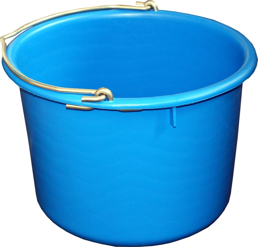 Bau-Eimer 12,0 l, Ø 32,0 cm, 'Profi', blau, Skalierung, schwer