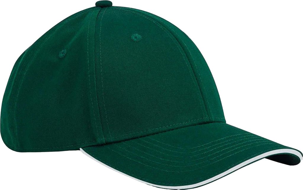 Beechfield - "EarthAware" Baseball-Mütze, Baumwolle BC6897 (Einheitsgröße) (Flaschengrün/Weiß)