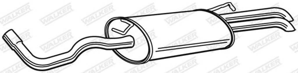 WALKER Endschalldämpfer Hinten (23232) für VW Golf IV Skoda Octavia II Bora S