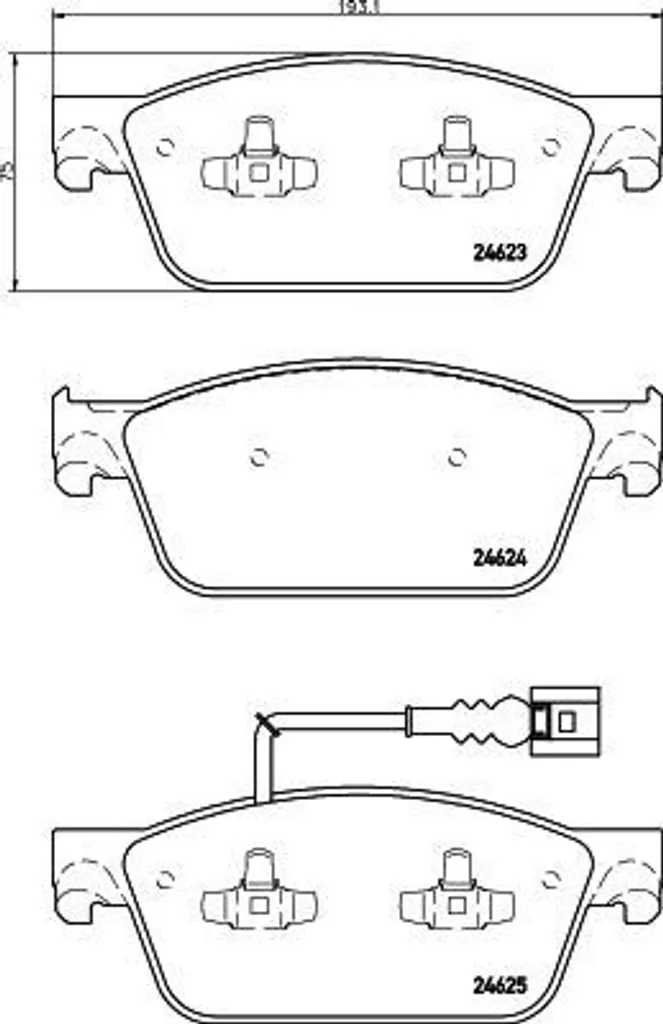 Plaquettes de frein pour VW Transporter T5 et T6 - Idéal trajet et charge