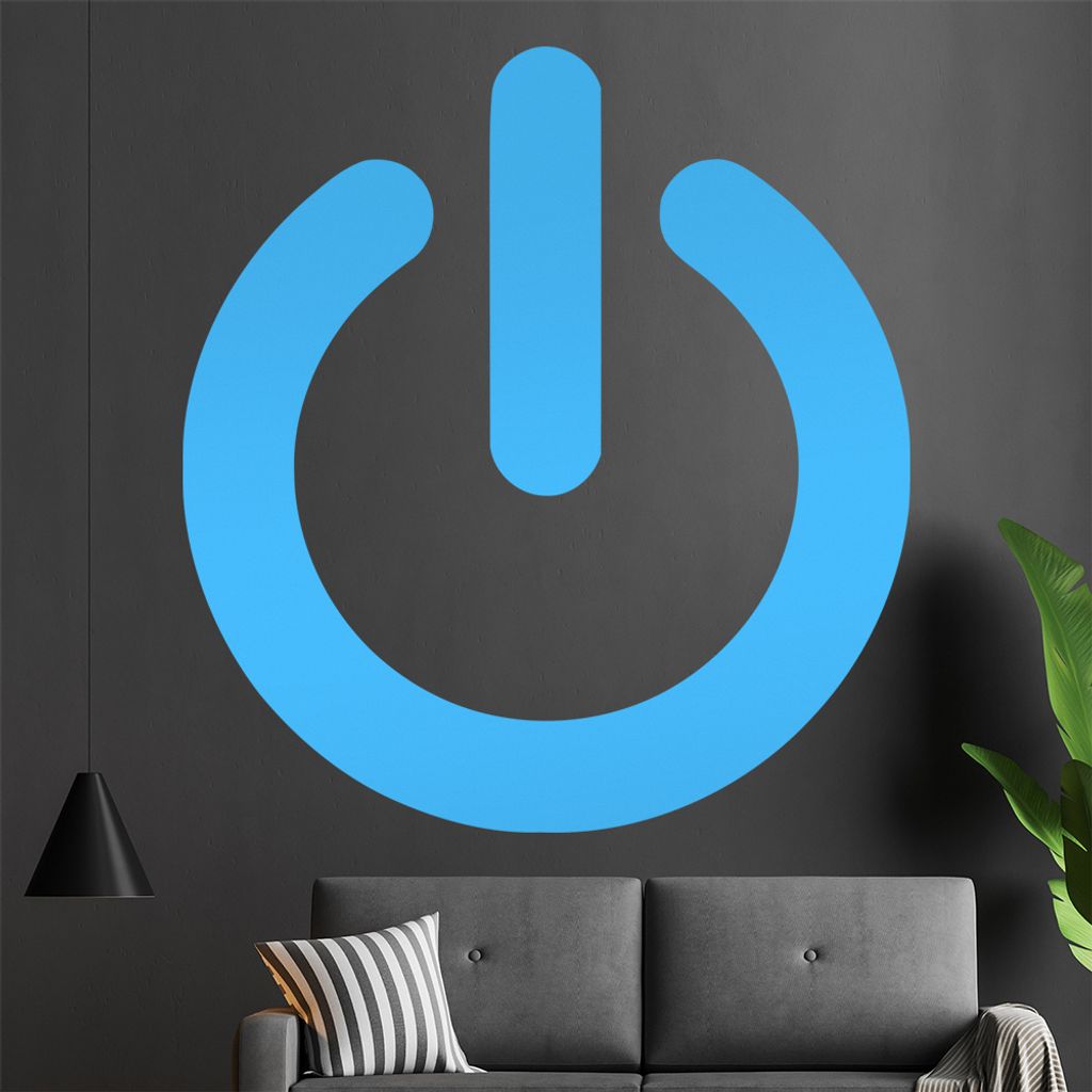 KIWISTAR On Off Button - Knopf Ein Aus Schalter Wandtattoo in 6 Größen - Wandaufkleber Wall Sticker - Dekoration, Küche, Wohnzimmer, Schlafzimme...