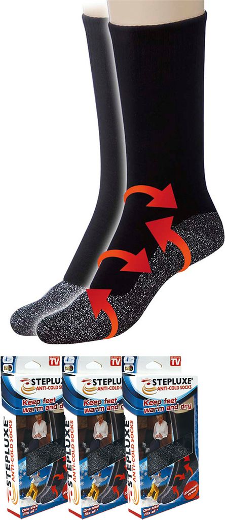 Stepluxe® Anti-Cold Socks 3er Pack Thermosocken mit