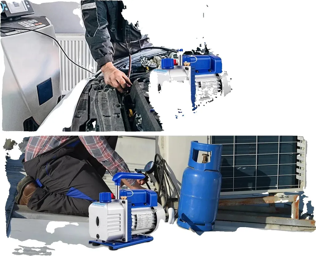 Pompe à vide mono-étagée 1440 tr/min 1/4 CV avec réservoir 220 ml