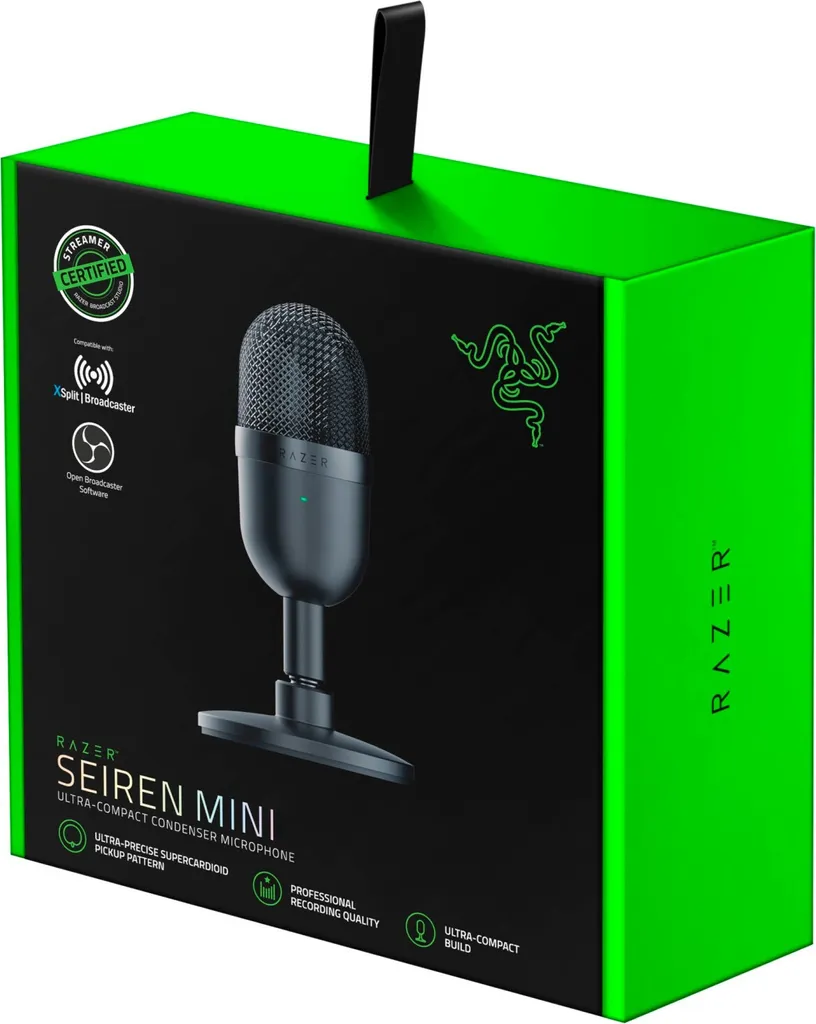 Microphone USB Razer Seiren Mini Noir Idéal pour Podcast et Streaming - 10