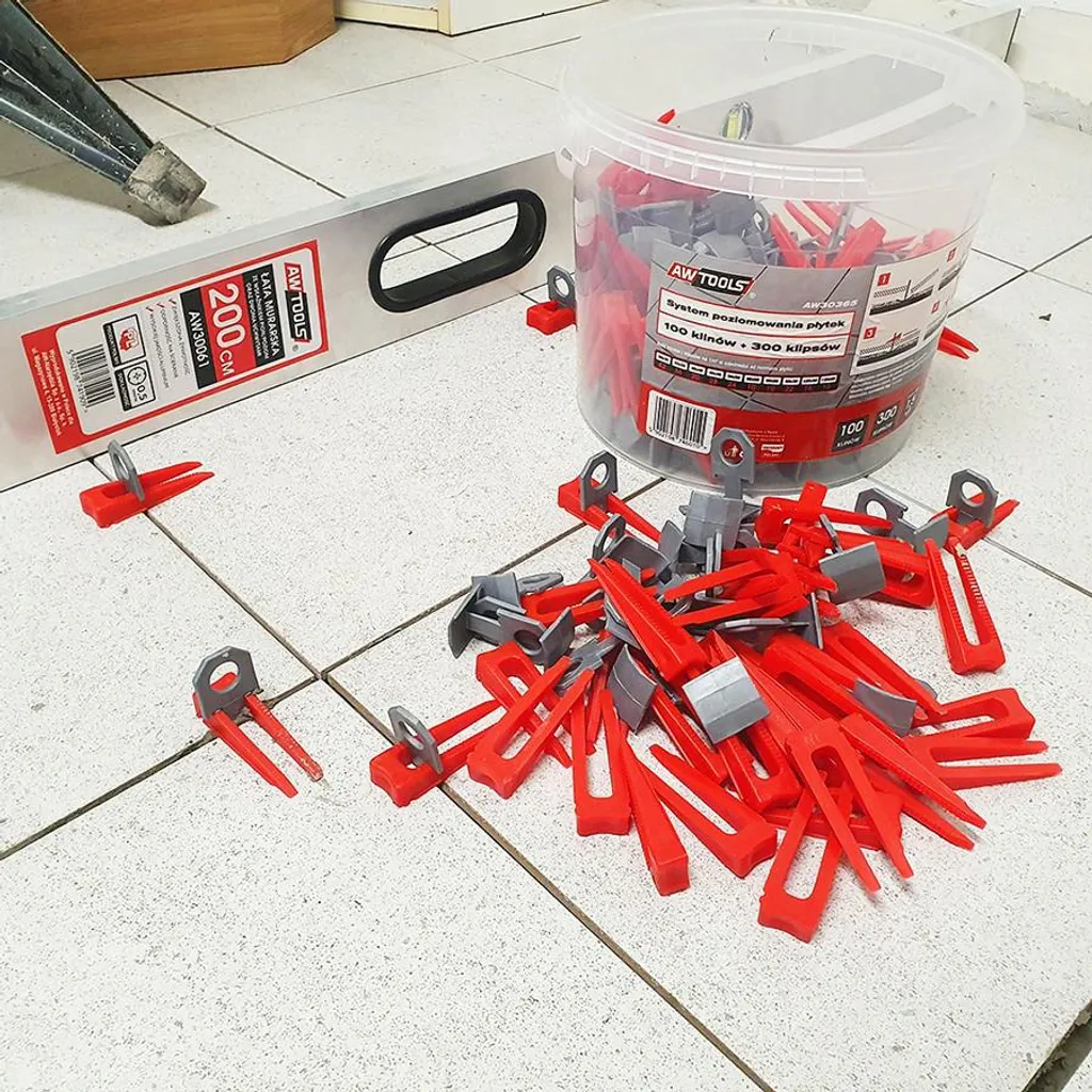 Système de Pose Carrelage sans Décalage 1.0mm - Clips Awtools 400pcs