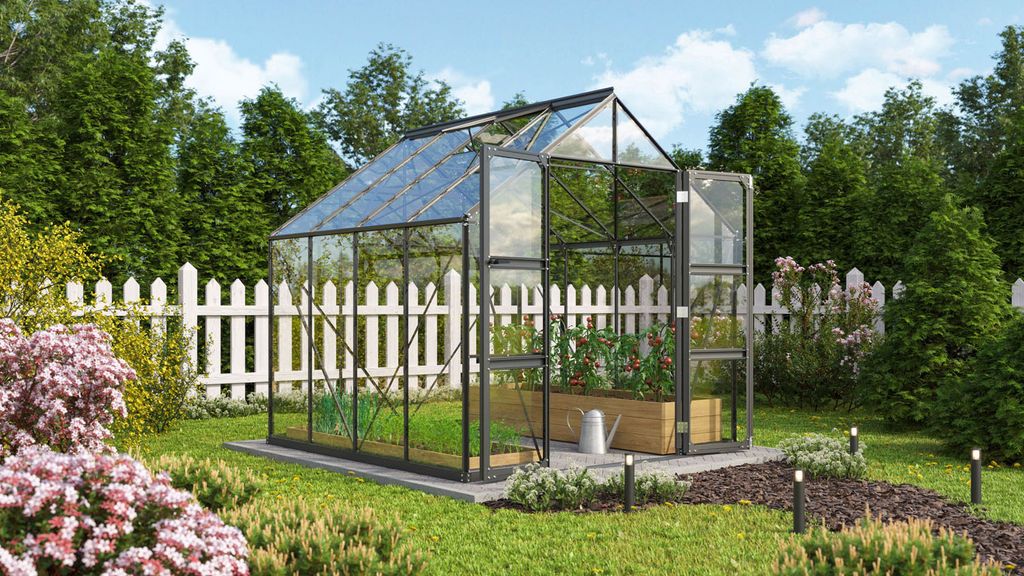 Vitavia Gewächshaus "Domus 6700" schwarz 6,7 m² 3 mm ESG