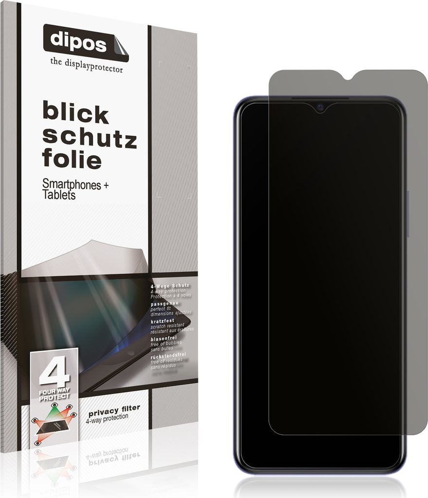 Blickschutzfolie für Vivo Y21t matt Schutzfolie Folie Display Schutz dipos