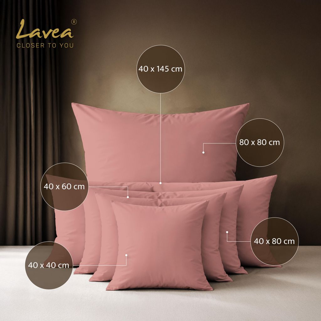 Lavea®: 1 poszewka na poduszkę, 80x80 cm, 100% bawełna, Zdjęcie produktu 