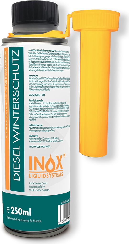INOX Diesel Winterschutz Additiv 1:200, 250 ml - Frostschutz Zusatz bis -33°C