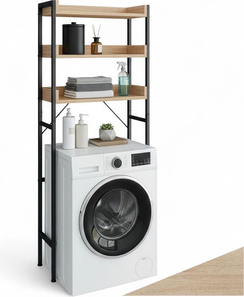 tectake® Badezimmerregal Seattle inklusive Kippschutz Produktbild 