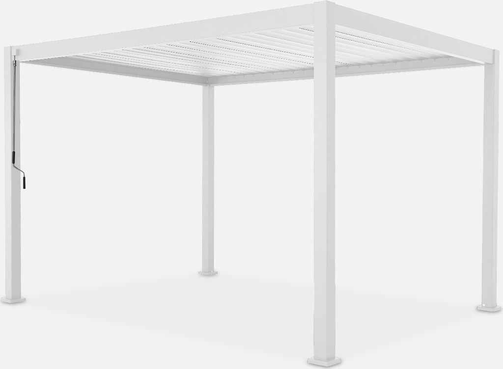 sweeek - Bioklimatische Pergola mit Lamellendach Triomphe 3x4m - Weiß