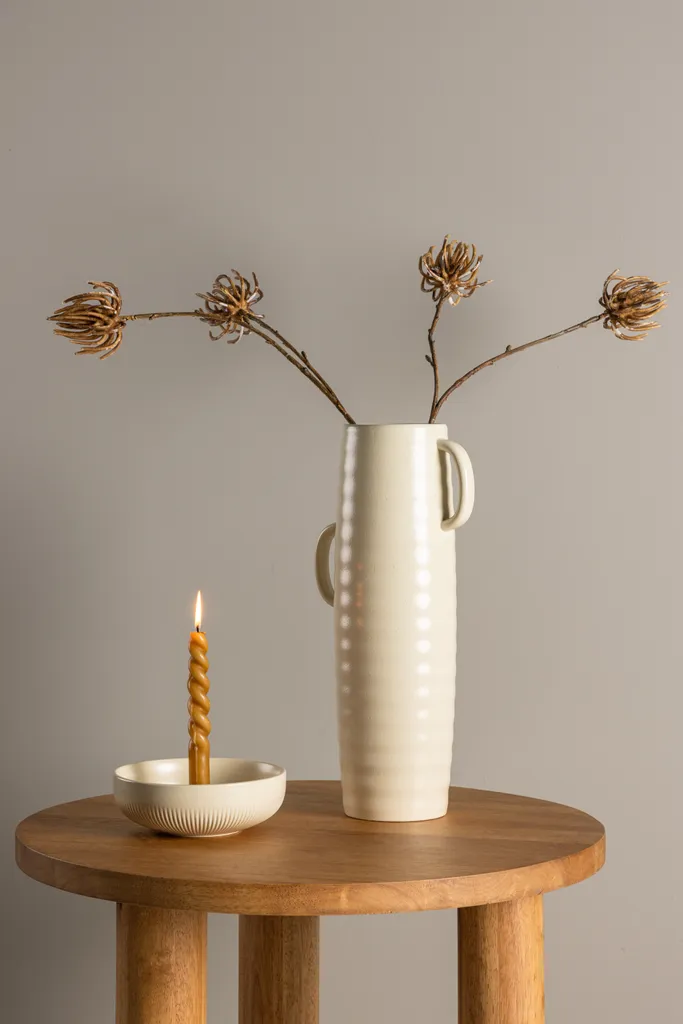Vase moderne Cent coloris beige sable aspect mat texture organique - 8