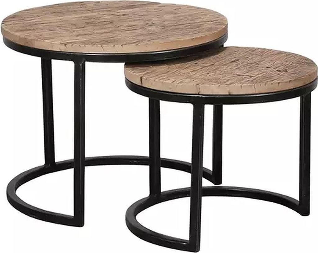 AnLi Style Beistelltisch-Set/2 runde/halbrunde Gestelle Produktbild 