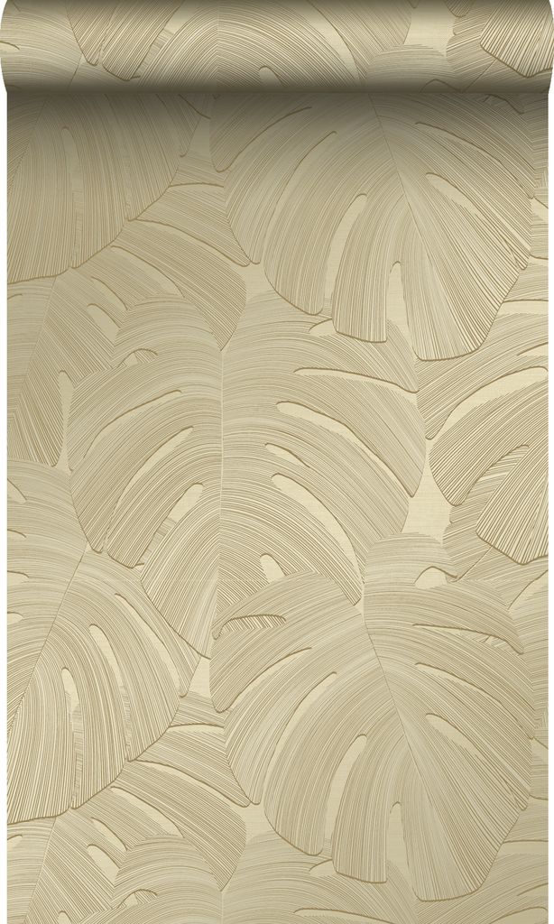 Origin Wallcoverings Tapete tropische Blätter Sandbeige 53 cm x 10.05 m