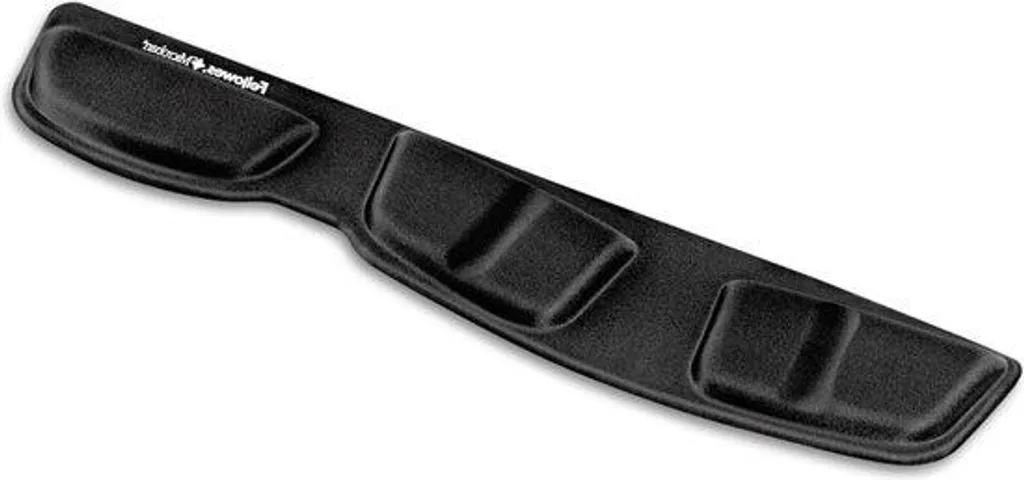 Clavier ergonomique noir en tissu avec repose-poignet intégré souple