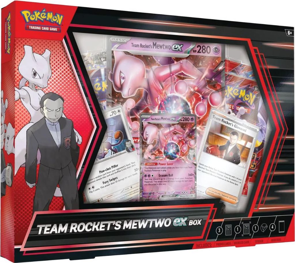 Pokémon TCG: Team Rockets Mewtu-ex Collection Box (English) - Scarlet & Violet Destined Rivals