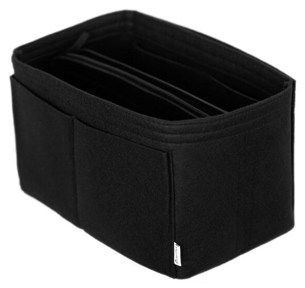 Taschen Organizer Einsatz aus Filz für Handtaschen mit Fächern Schwarz M