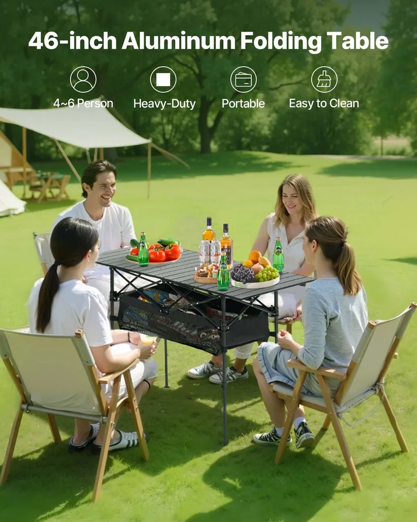 Table pliable compacte 120 cm : finis les problèmes d'encombrement