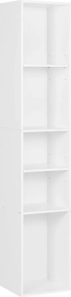 Bibliothèque Séparation de Pièce 5 Compartiments 151cm Blanc Mat E1