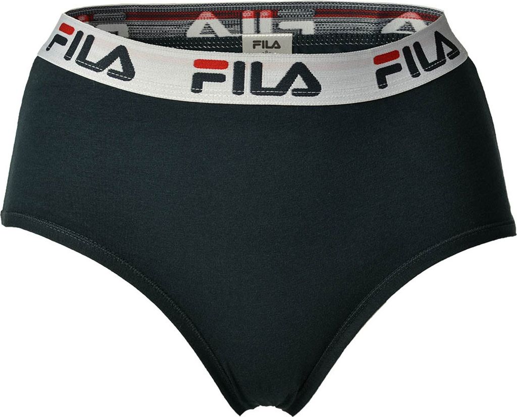 FILA Damen Hipster Slip - Pants, Logo-Bund, Baumwolle Stretch, einfarbig, XS-XL Marine XL
