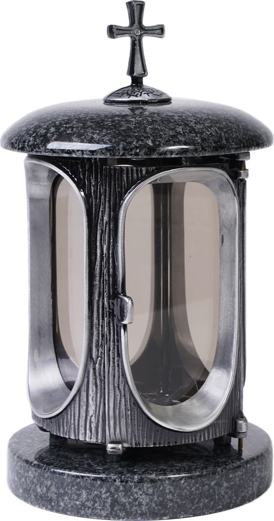 Lampe funéraire avec croix argent Impala Image du produit 