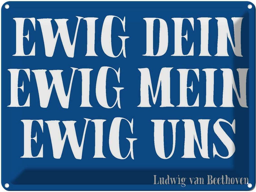 vianmo Blechschild 30x40 cm ewig dein mein uns Spruch Zitat