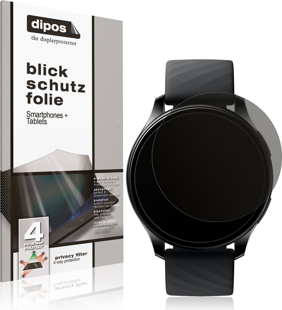 Blickschutzfolie für OnePlus Nord Smartwatch matt Schutzfolie Folie Display Schutz dipos