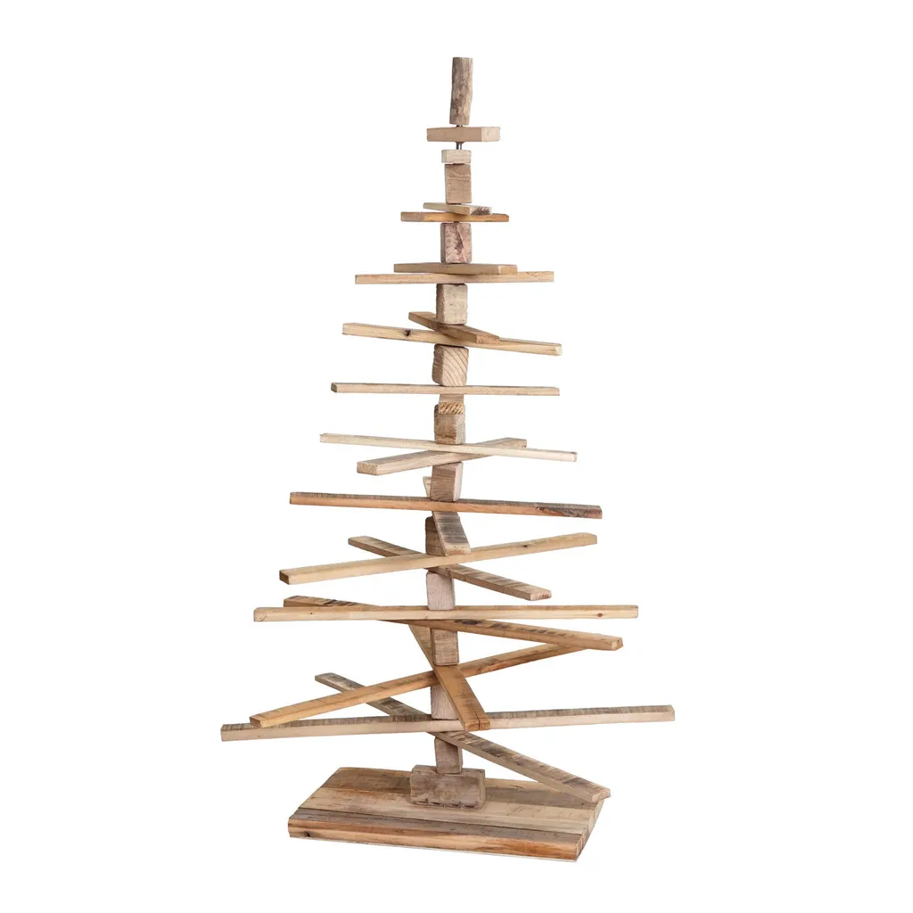 Sapin de Noël 3D aspect bois de sapin avec branches réglables 130cm