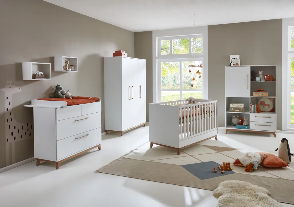 Étagère murale Lina avec 2 compartiments ouverts - Décor bois chêne