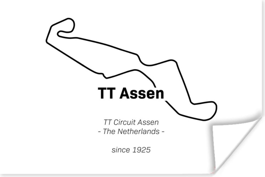 MuchoWow Poster TT Assen - Rundkurs - Niederlande 30x20 cm - Plakate - Print
