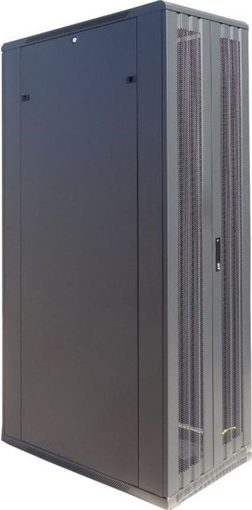 47 HE 19” Serverschrank, mit perforierter Doppelflügeltüren vorne und hinten (BxTxH) 600 x 800 x 2200mm