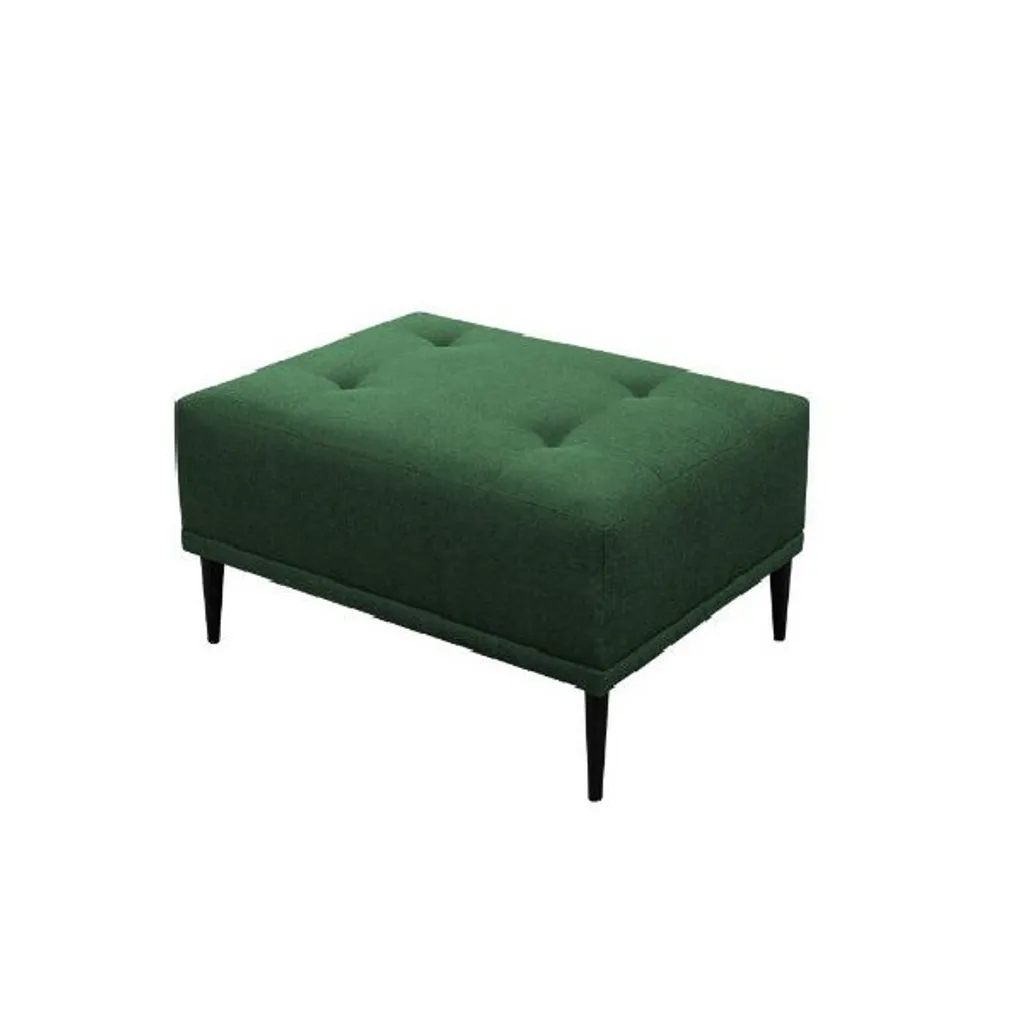 Repose-pieds RURI Vert Foncé 1 - Pouf de Salon Design Scandinave Élégant