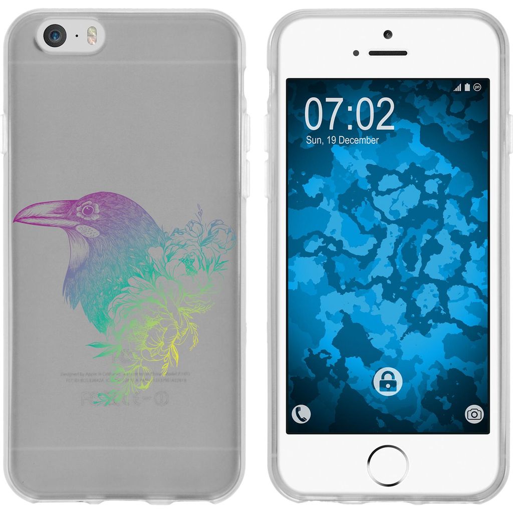 PhoneNatic Case kompatibel mit Apple iPhone 6s / 6 Silikon-Hülle Floral Rabe M4-4