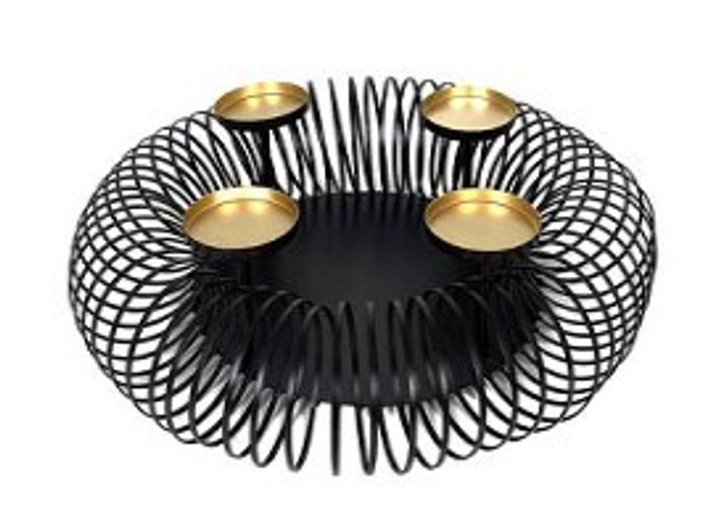 Kerzenhalter Bilbo, gold, Ø 49 cm, 13 cm hoch Produktbild 
