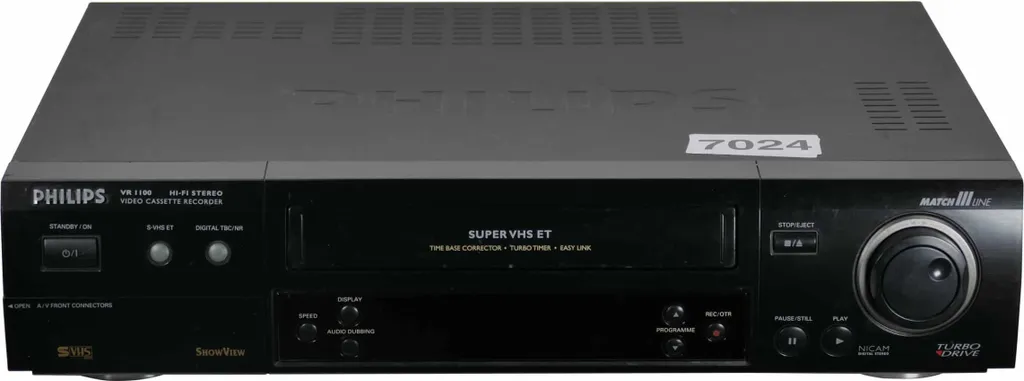 Magnétoscope Philips VR1100 avec Correcteur TBC pour Numérisation Vidéo