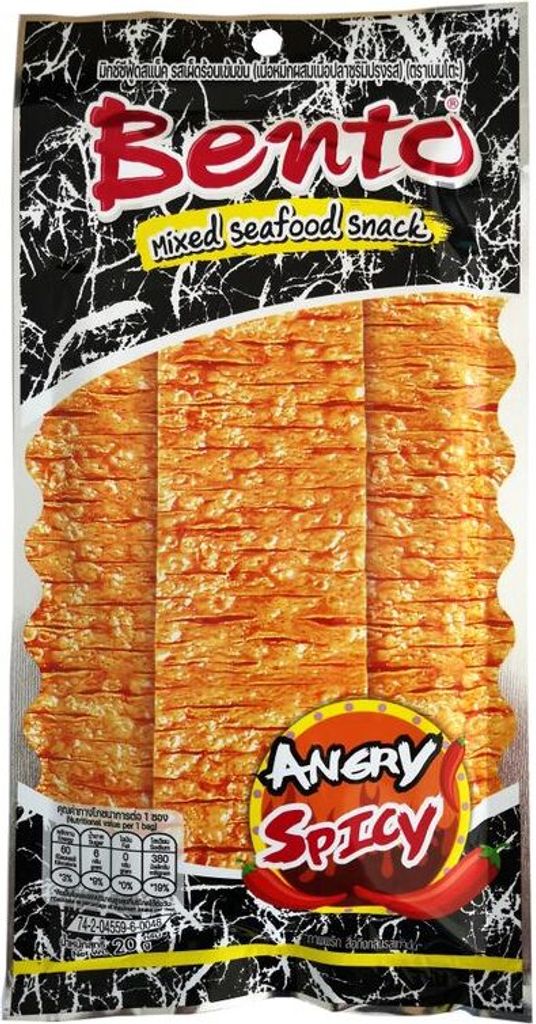 BENTO Tintenfisch-Meeresfrüchte Snack 20g SCHARF | Angry Produktbild 