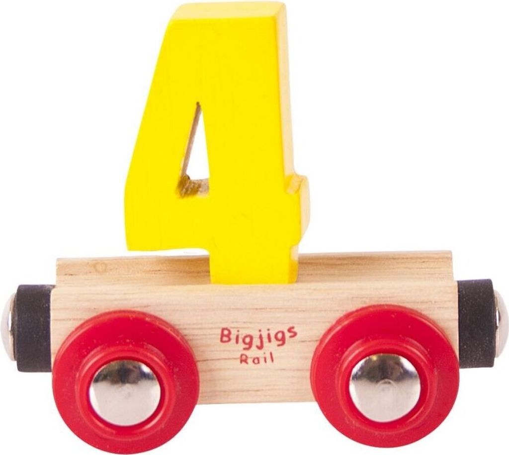 BigJigs Rail Name Nummer 4 , Nummer Wagen 4