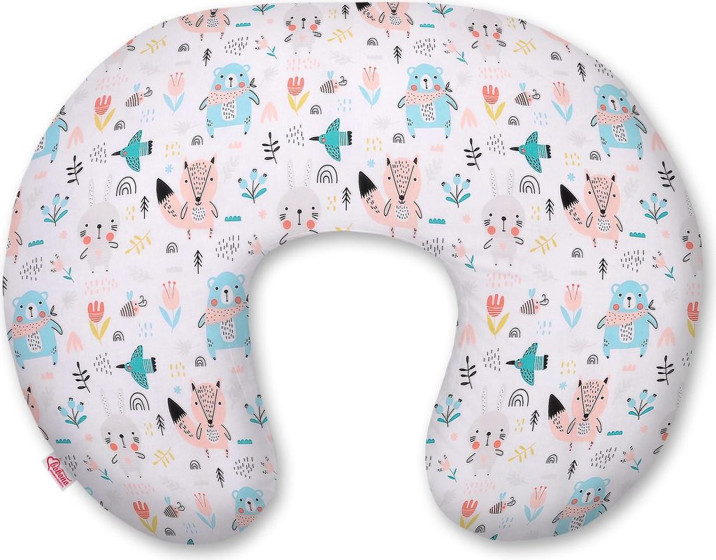 Abnehmbares Sitzsack-Stillkissen - blaue Teddybären
