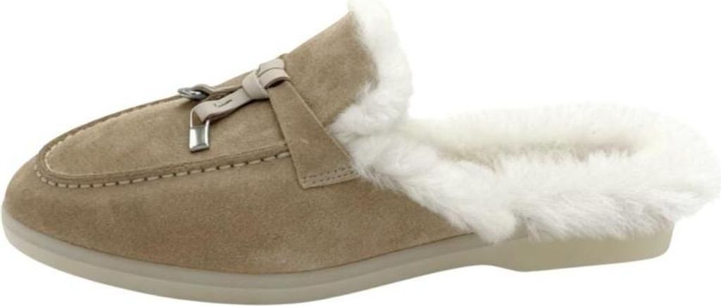 Fiorana Damen Lammfell-Mules Sand – Handgefertigter Komfort in seiner schönsten Form - Schuhgröße: EUR 40