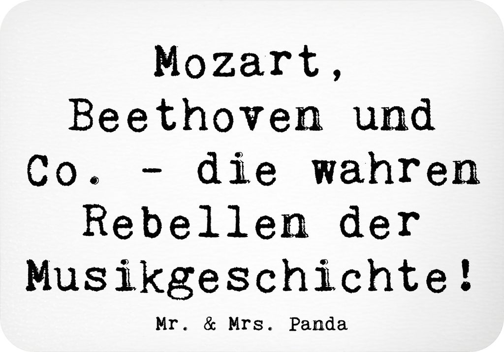 Mr. & Mrs. Panda magnet Spruch Klassik Rebellen - Weiß - Geschenk, zettelhalter, Symphonie, Notation, Oper, Musikstile, Orchester, Klassische Musi...