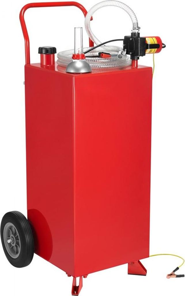 114L Kraftstofftrolley - Handbetriebene Benzin-Pumpe - Kraftstoffkanister & Benzinkanister Transportwagen