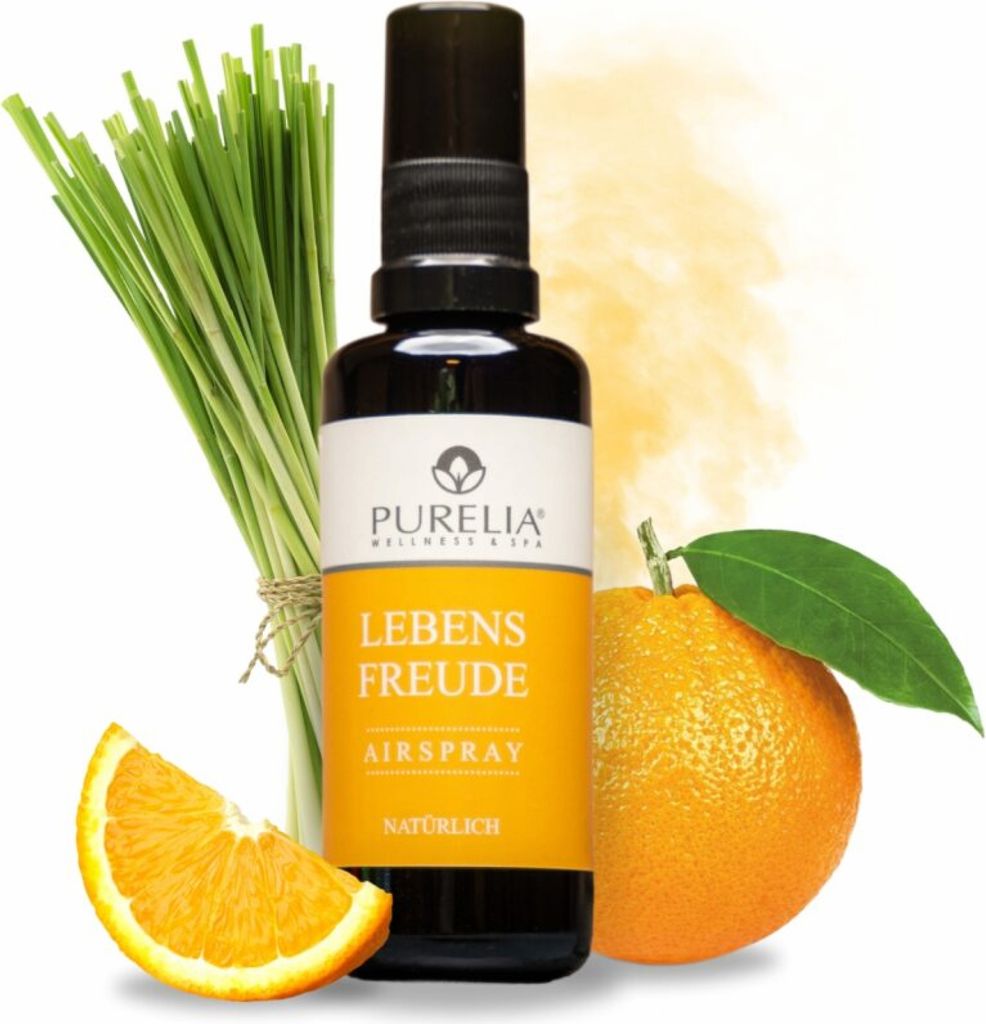 PURELIA Airspray Lebensfreude 50 ml Hochwertige ätherische Öle Raumspray Raumduft
