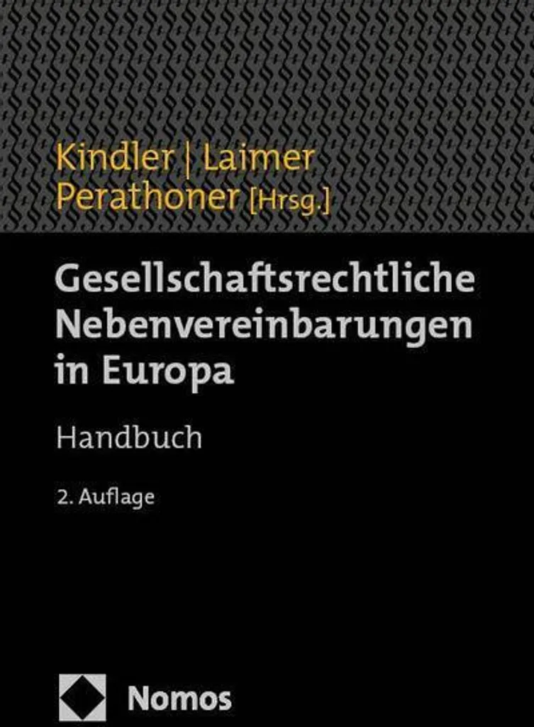 Gesellschaftsrechtliche Nebenvereinbarungen en Europe : Guide Juridique